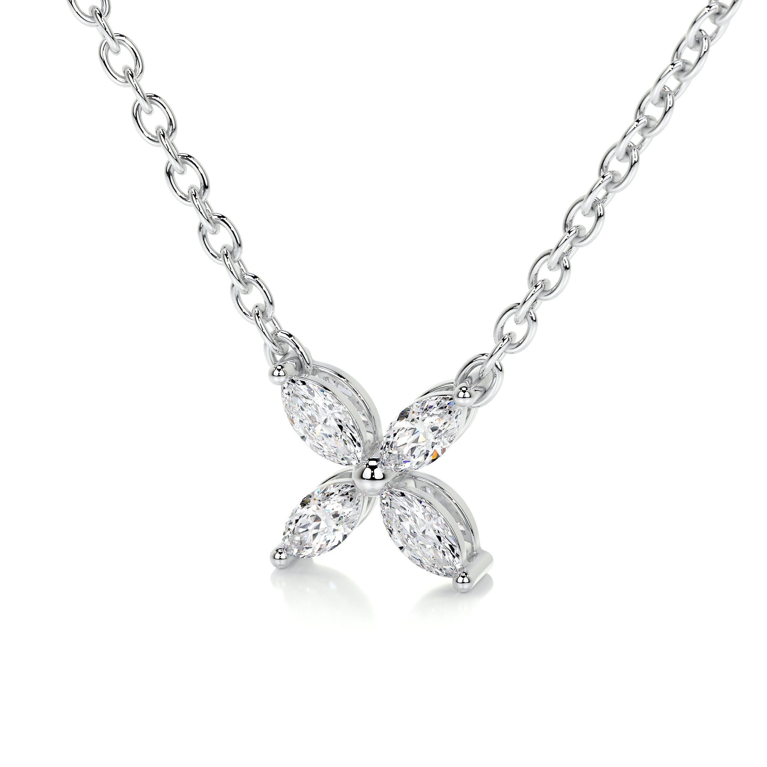 Michelle Diamond Pendant   (0.20 Carat) -18K White Gold (RTS)