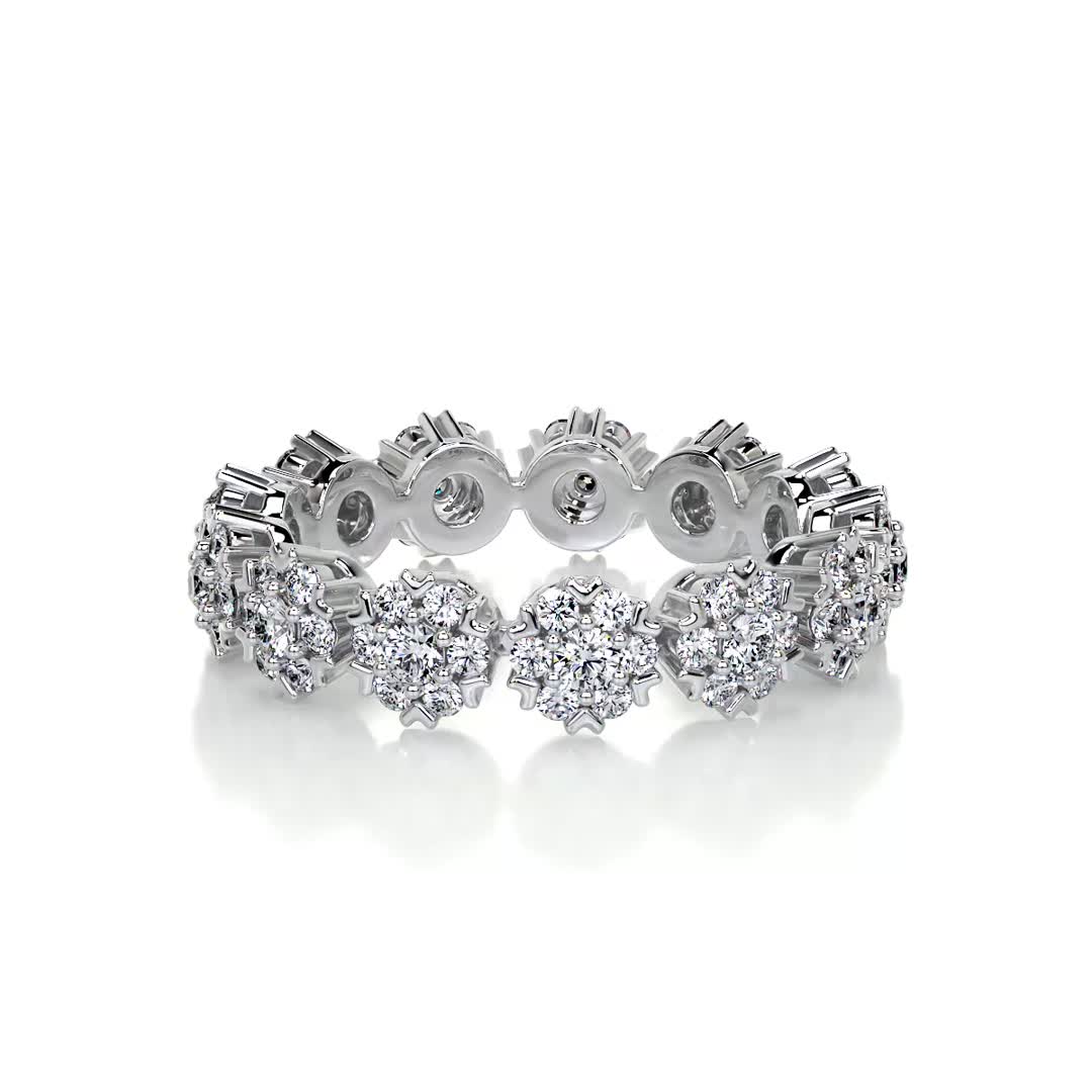 Holly Lab Grown Diamond Wedding Ring   (1 Carat) -14K White Gold (RTS)