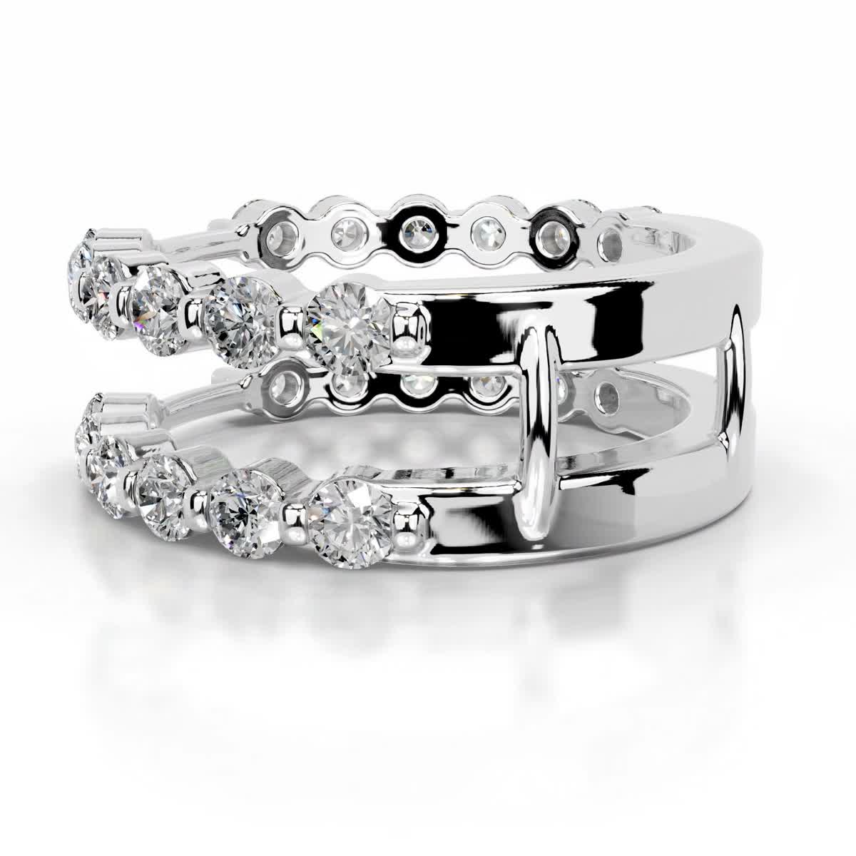 Ashley Diamond Wedding Ring   (1.25 Carat) -14K White Gold (RTS)