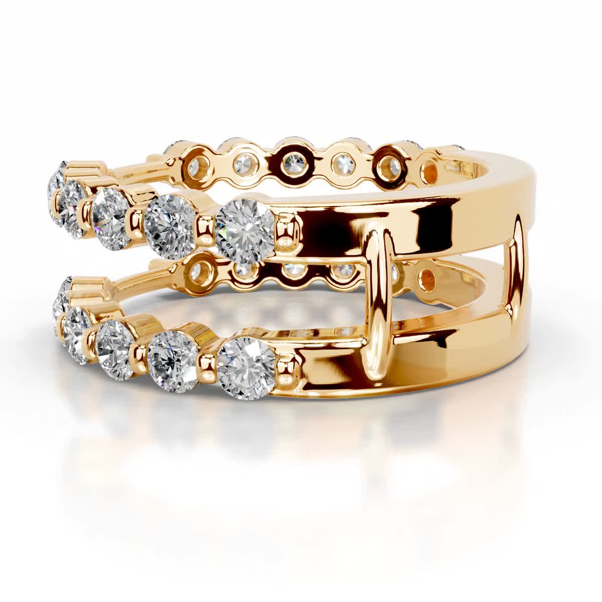Ashley Diamond Wedding Ring   (1.25 Carat) -18K Yellow Gold (RTS)