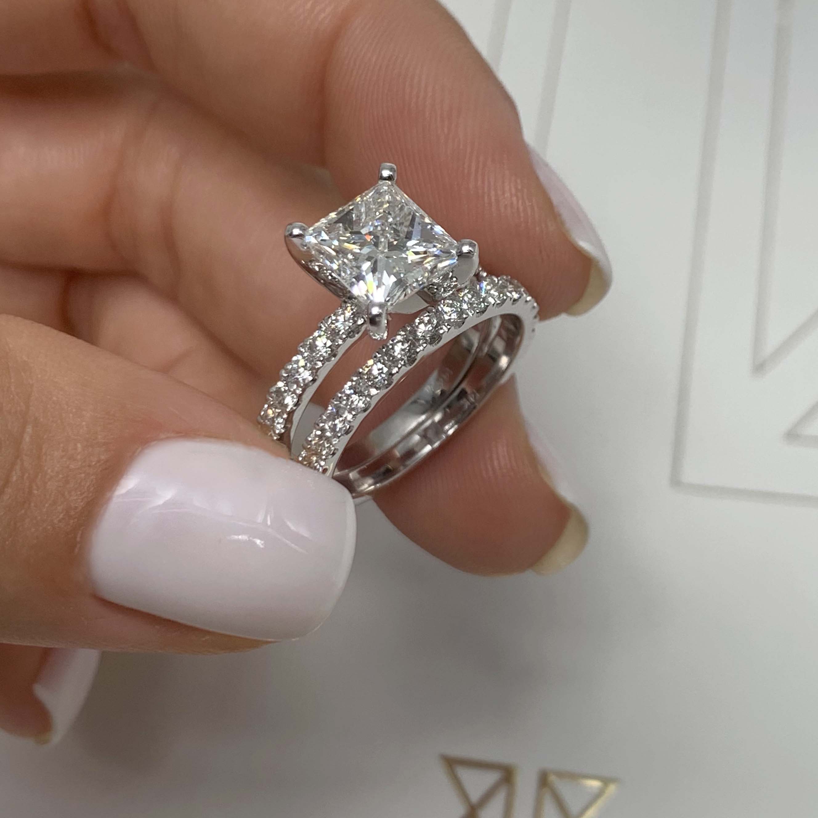 Blair Lab Grown Diamond Bridal Set -14K White Gold (RTS)