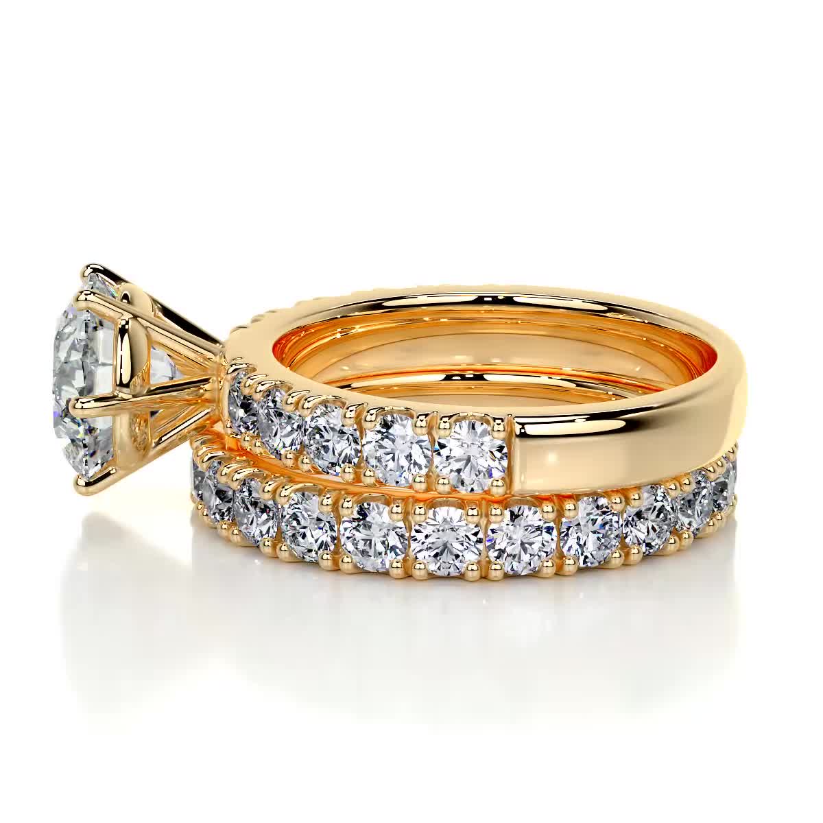 Destiny Lab Grown Diamond Bridal Set -18K Yellow Gold (RTS)
