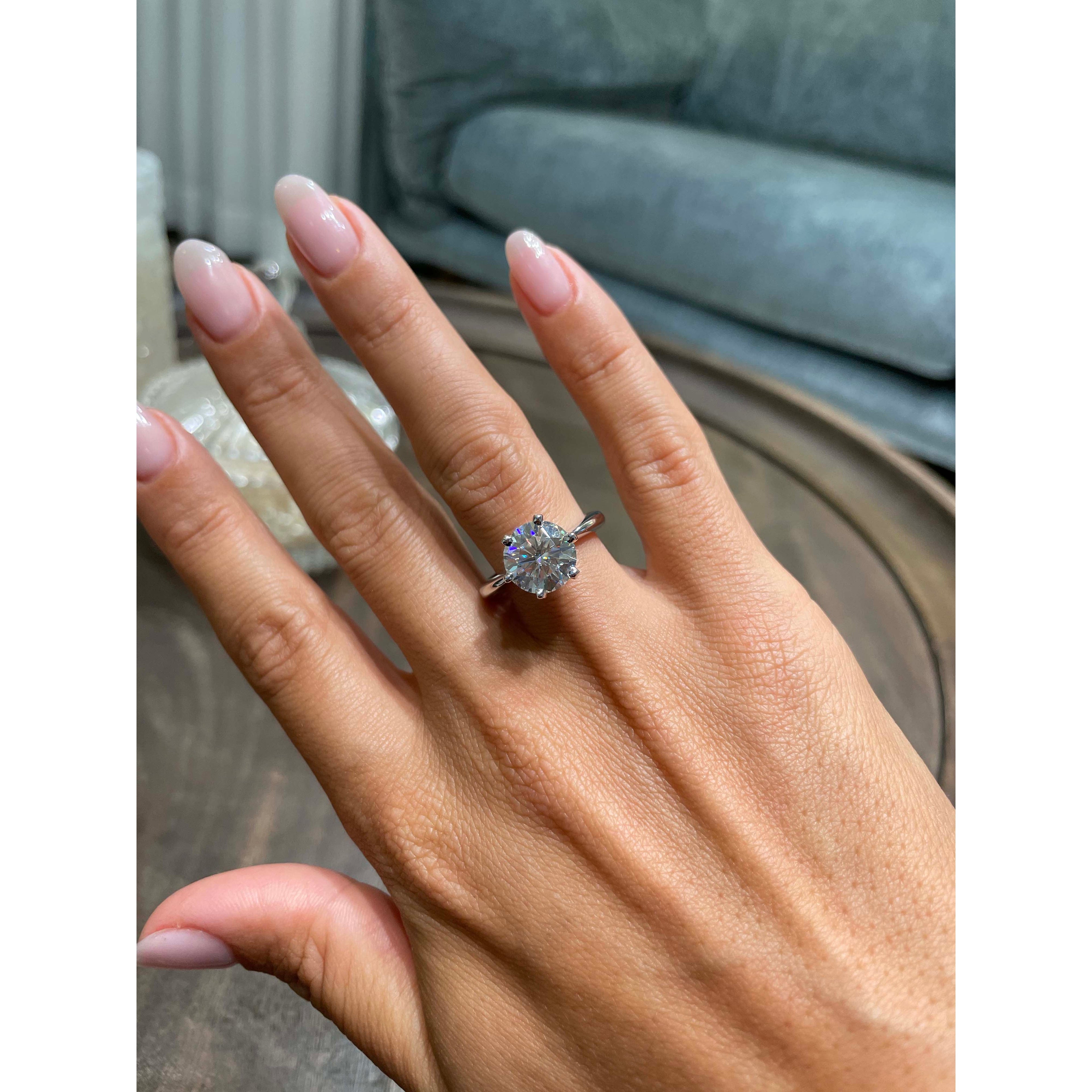 Samantha Moissanite Ring -14K White Gold (RTS)