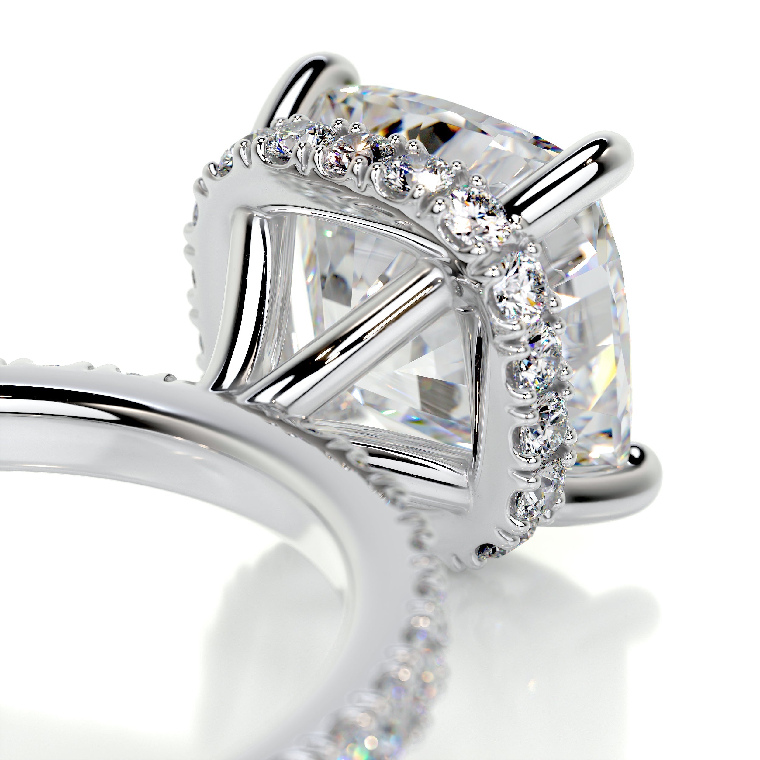 Madeline Moissanite & Diamond Ring -14K White Gold (RTS)