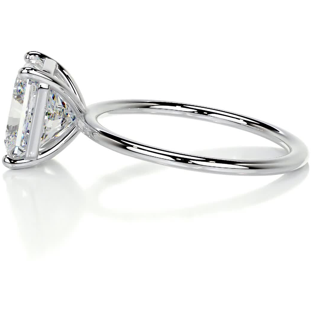 Harper Moissanite Ring -18K White Gold (RTS)