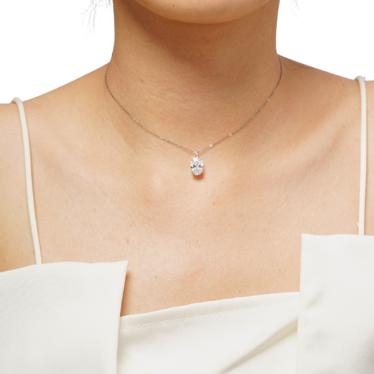 2.01ct Lab Grown Diamond Oval IGI Pendant