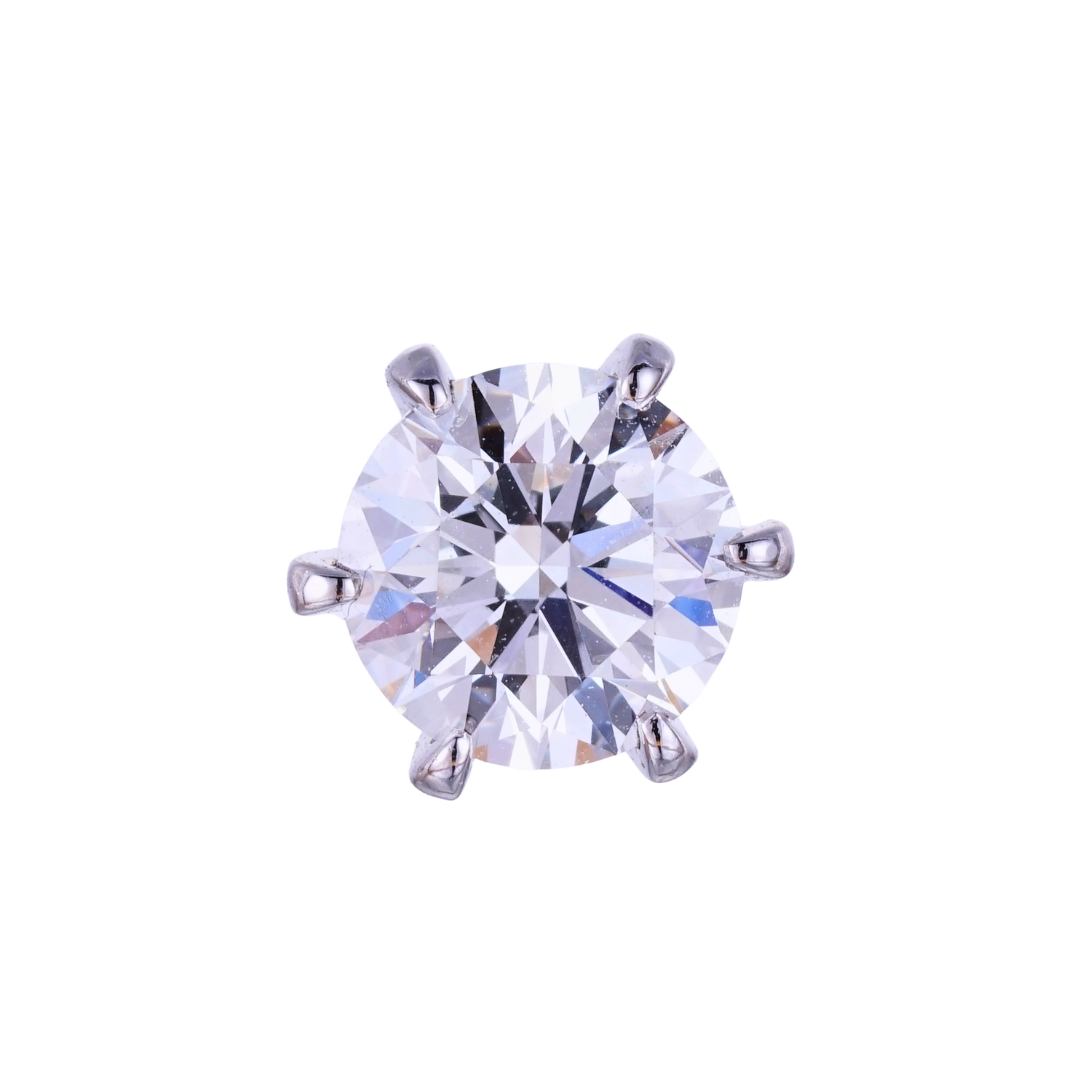 2.12ct Lab Grown Diamond IGI Certified Six Prong Stud Earrings