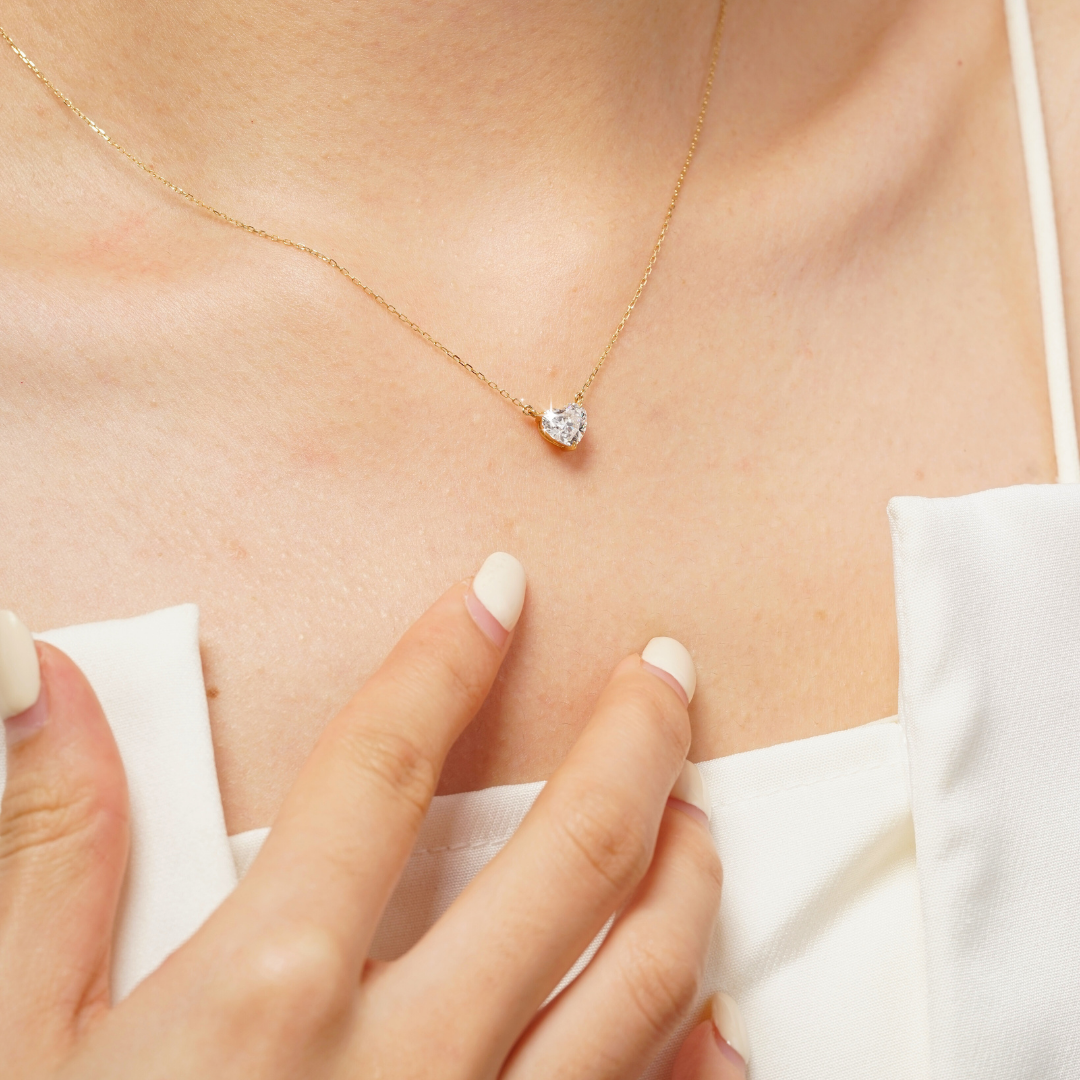 1.03ct Lab Grown Diamond Heart Necklace