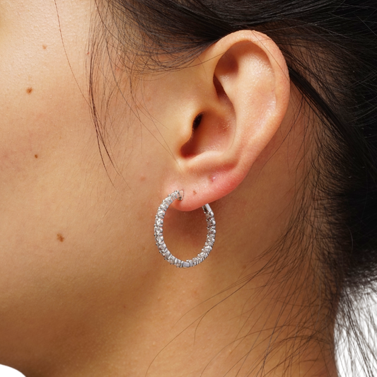 2.26ct Lab Grown Diamond Hoop Earrings XL