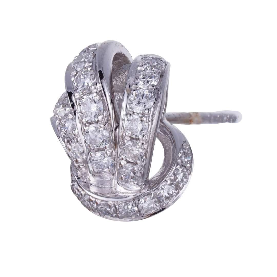 1.02ct Lab Grown Diamond Hydrangea Flower Stud Earrings
