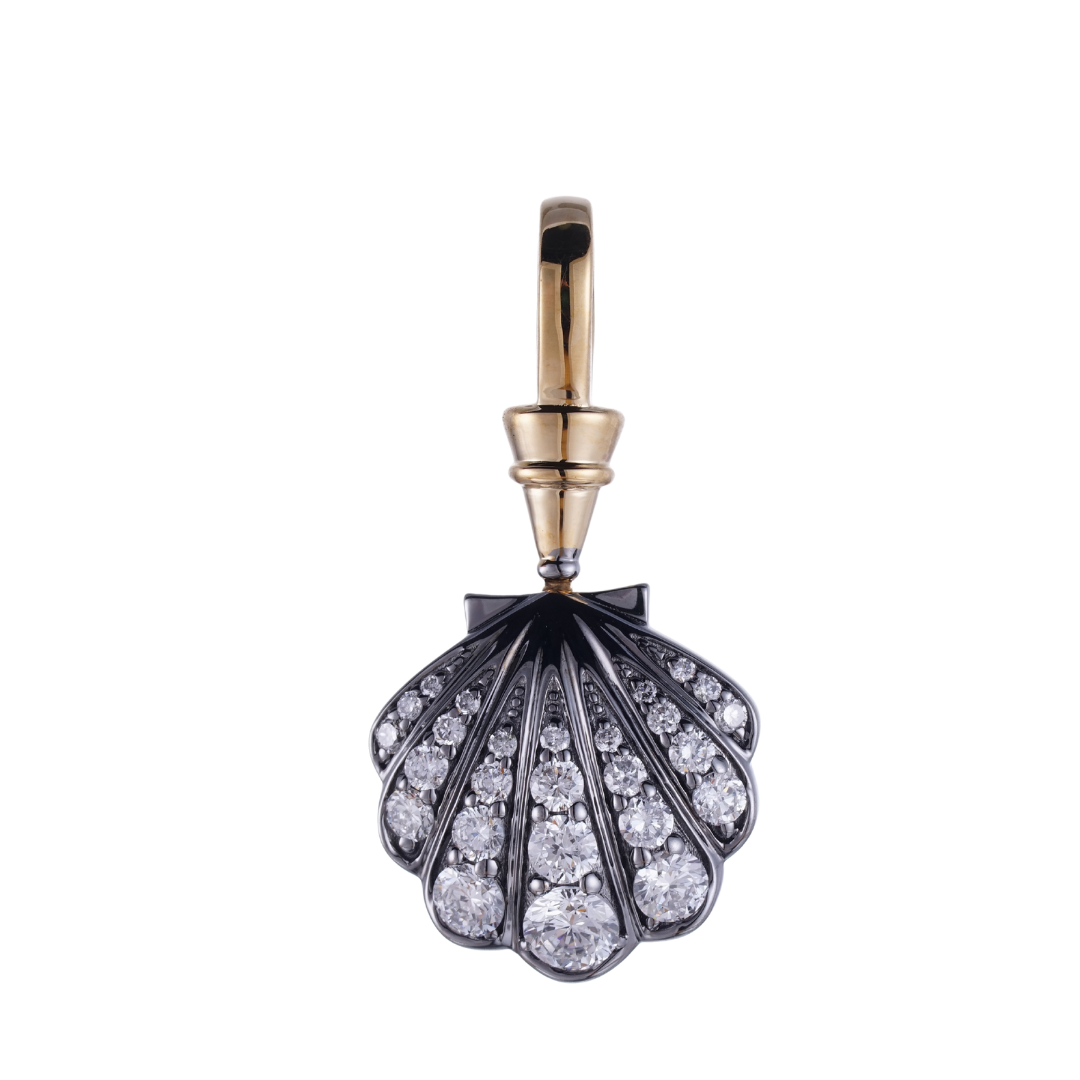 0.55ct Lab Grown Diamond Scallop Pendant JESSICA-S