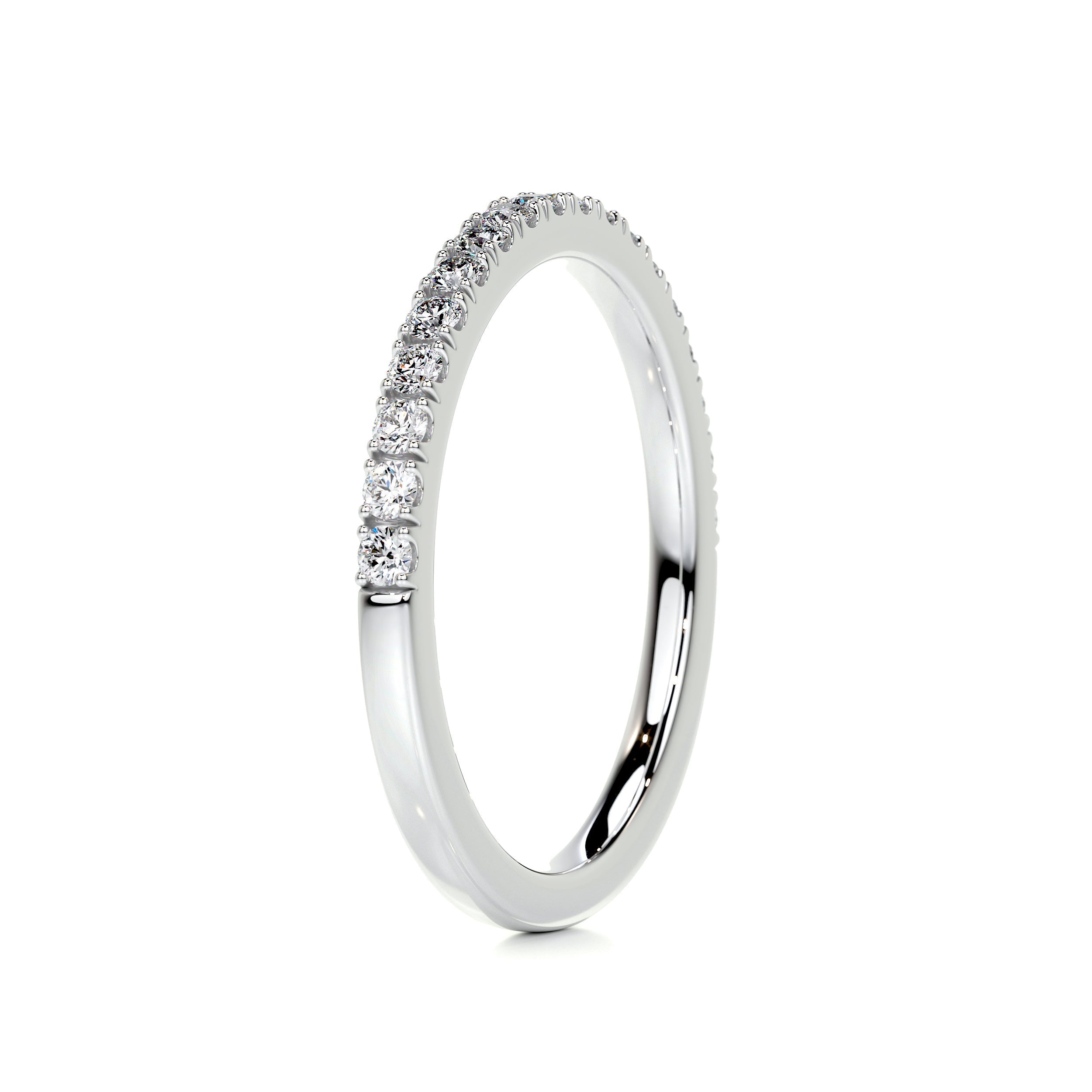 Stephanie Diamond Wedding Ring   (0.3 Carat) - 18K White Gold (RTS)