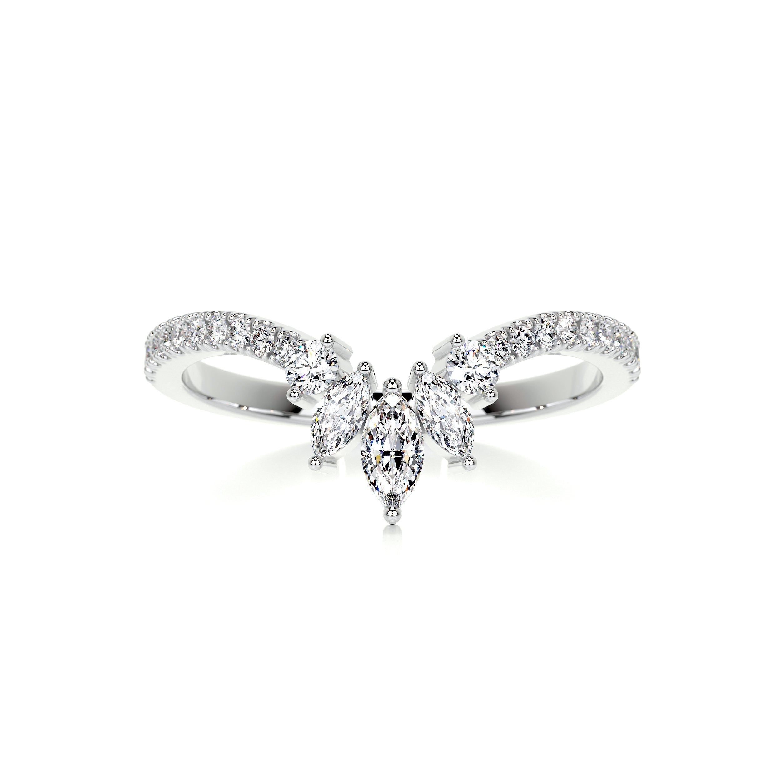 Lauren Diamond Wedding Ring   (0.30 Carat) -18K White Gold (RTS)