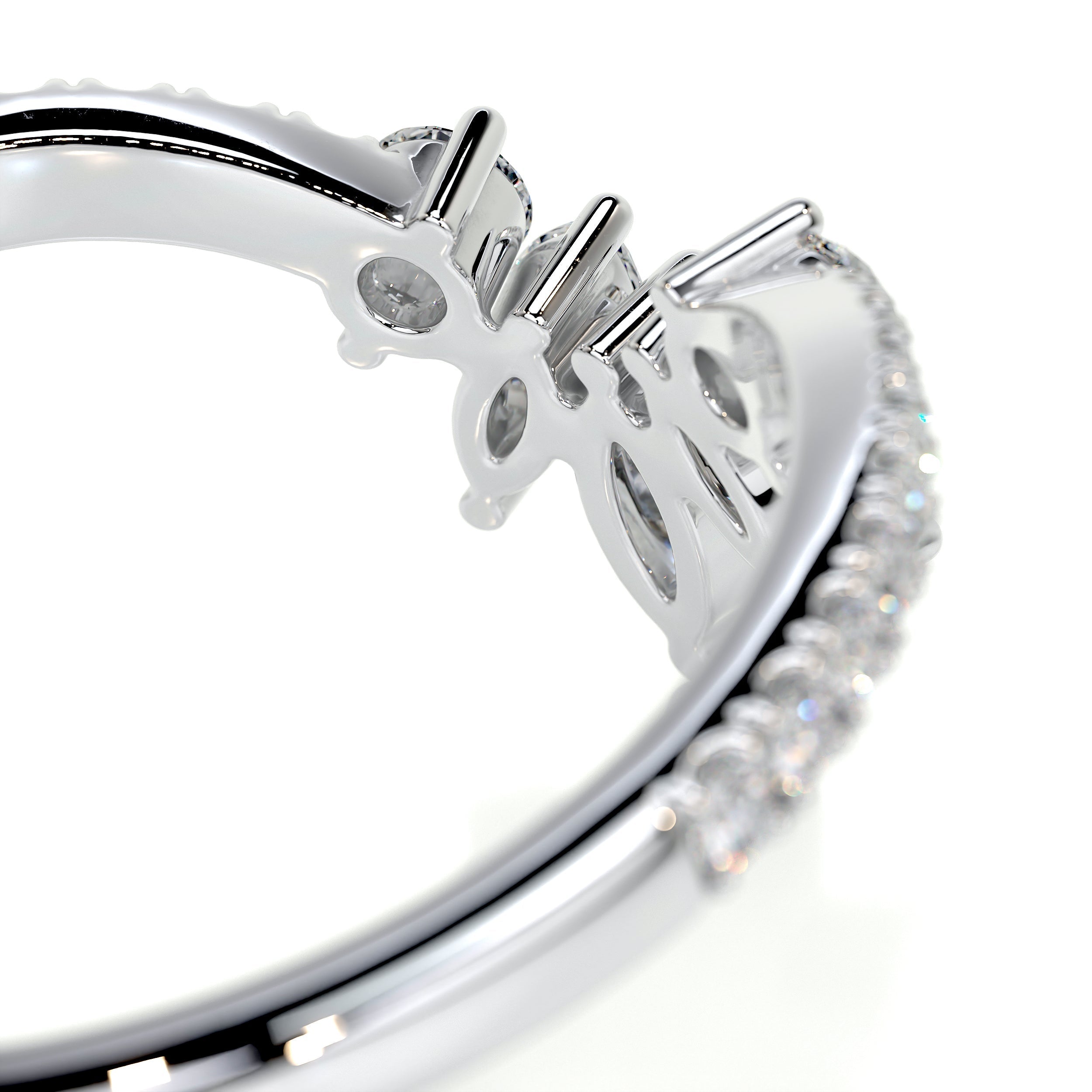 Lauren Diamond Wedding Ring   (0.30 Carat) -18K White Gold (RTS)