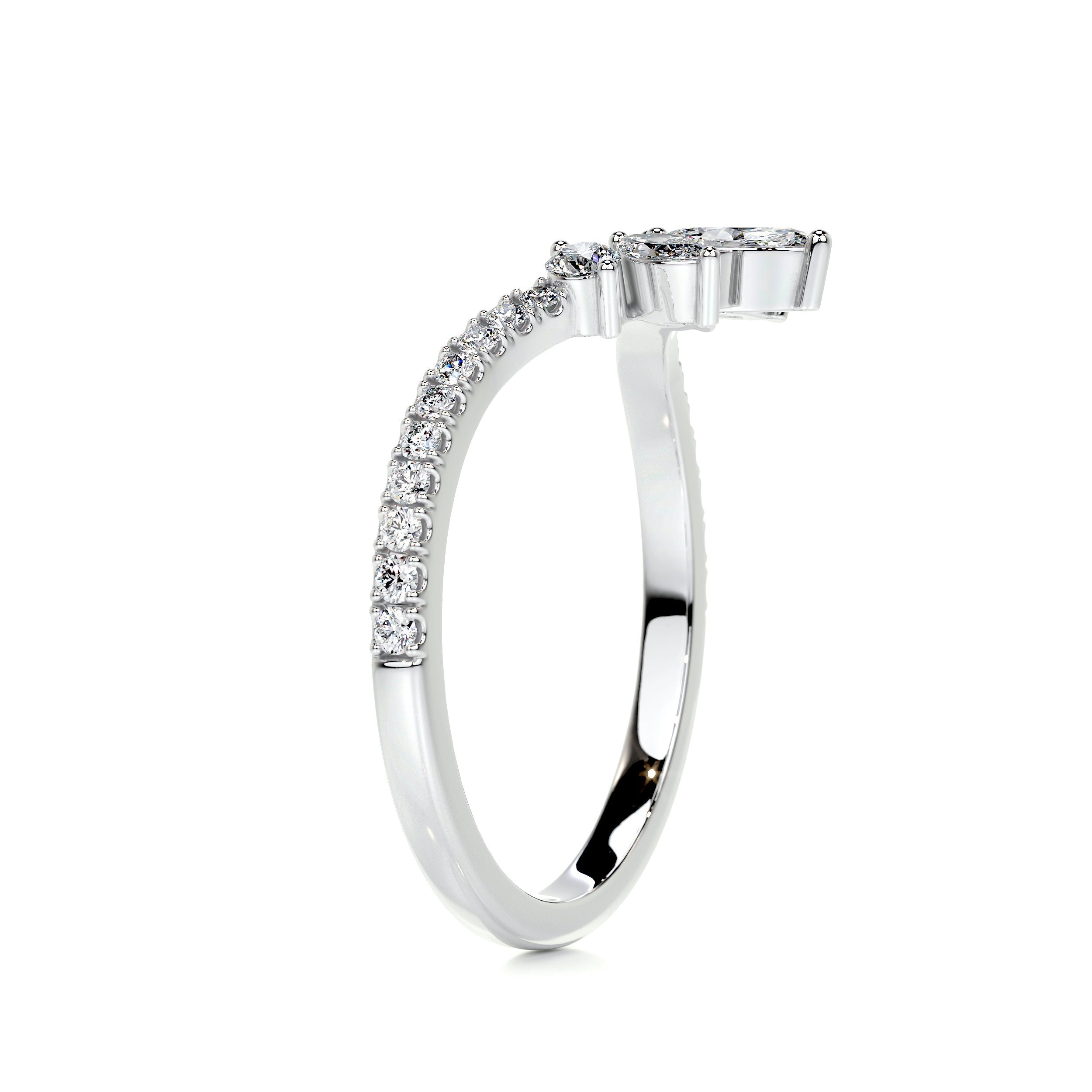 Lauren Diamond Wedding Ring   (0.30 Carat) -18K White Gold (RTS)