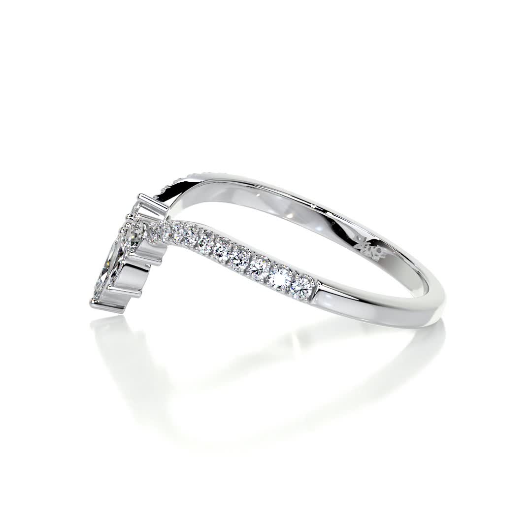 Lauren Diamond Wedding Ring   (0.30 Carat) -18K White Gold (RTS)
