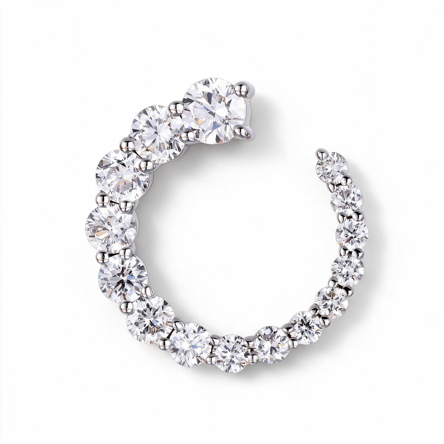1.4ct Lab Grown Diamond Gradual Spiral Halo Earrings