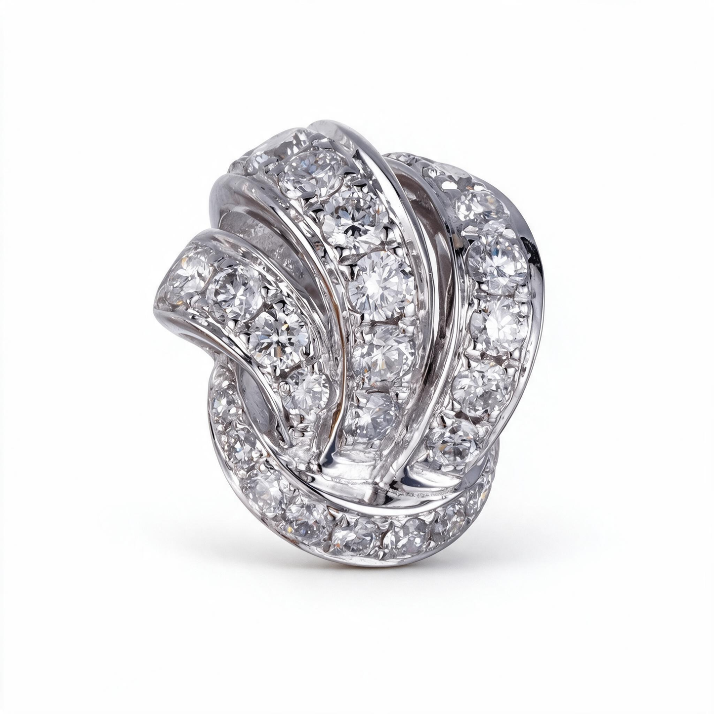 1.02ct Lab Grown Diamond Hydrangea Flower Stud Earrings