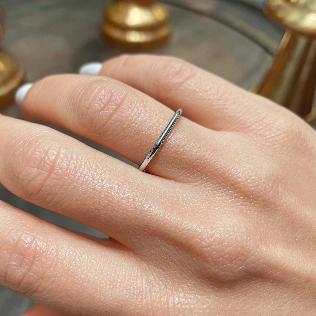 Eloise Wedding Band -14K White Gold (RTS)