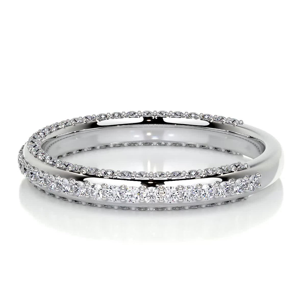 Anastasia Diamond Wedding Ring   (0.75 Carat) -18K White Gold (RTS)