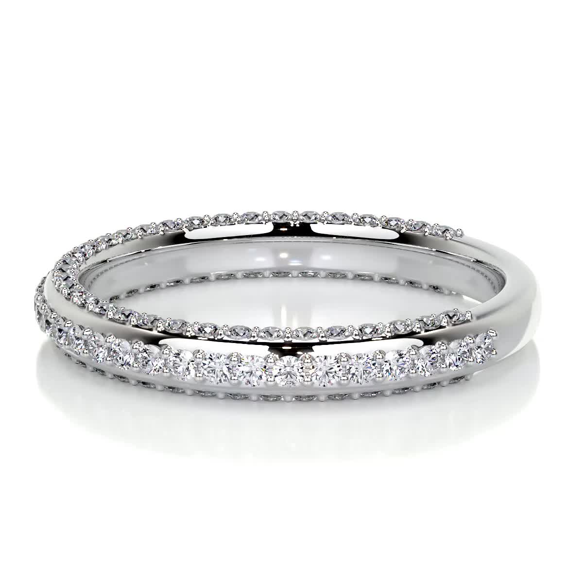 Anastasia Diamond Wedding Ring   (0.75 Carat) -18K White Gold (RTS)