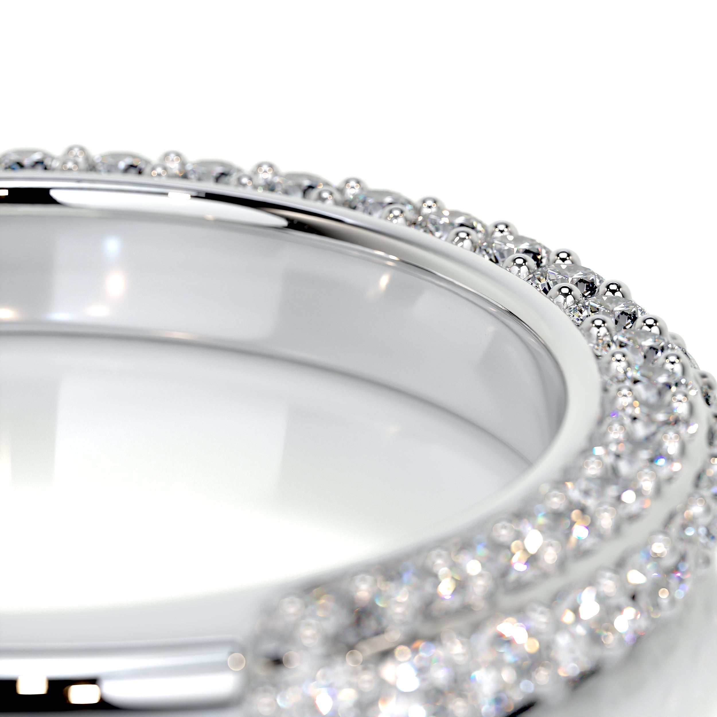 Anastasia Pave Diamond Wedding Ring (0.75 Carat) -14K White Gold (RTS)