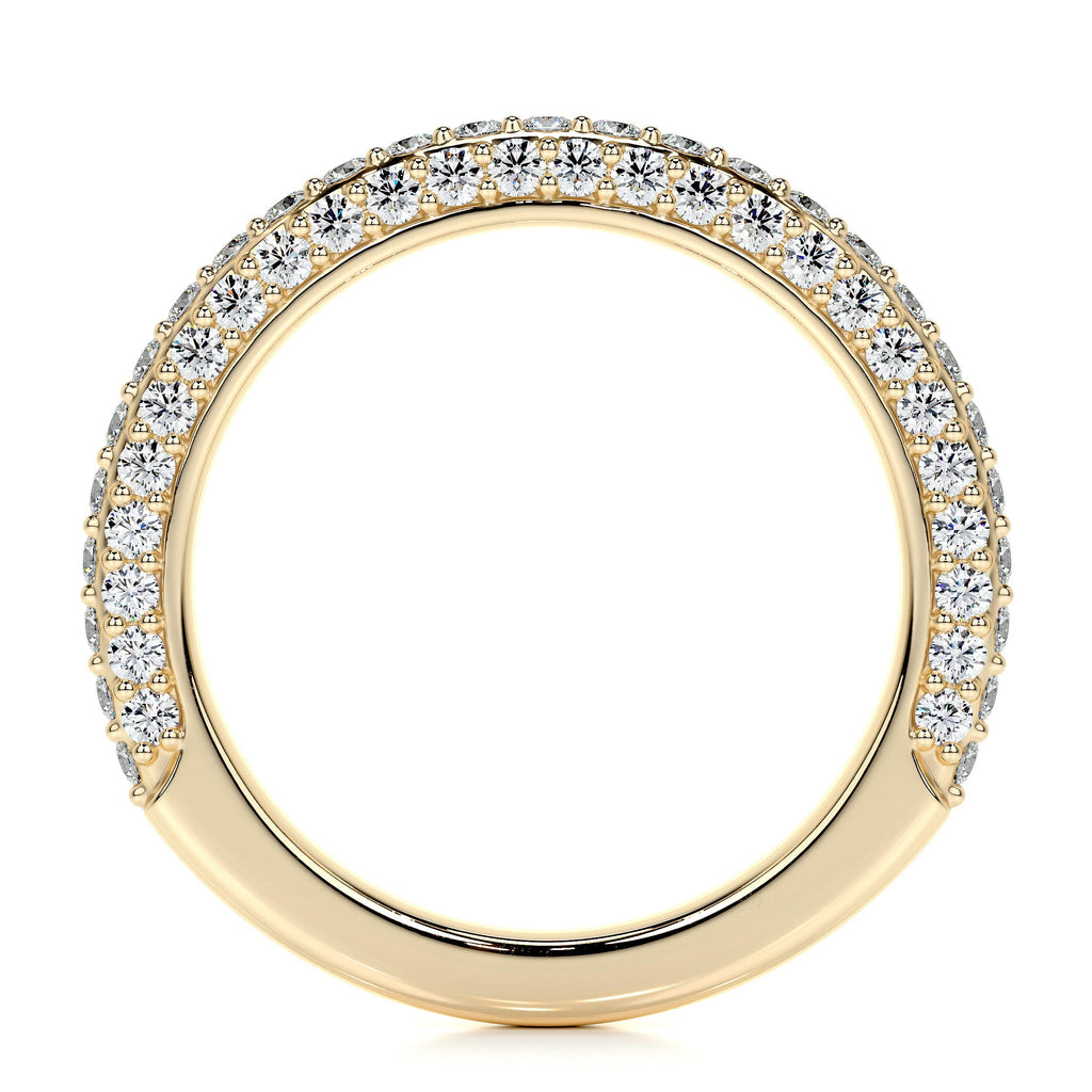 Anastasia Lab Grown Pave Diamond Wedding Ring   (0.75 Carat) -18K Yellow Gold (RTS)