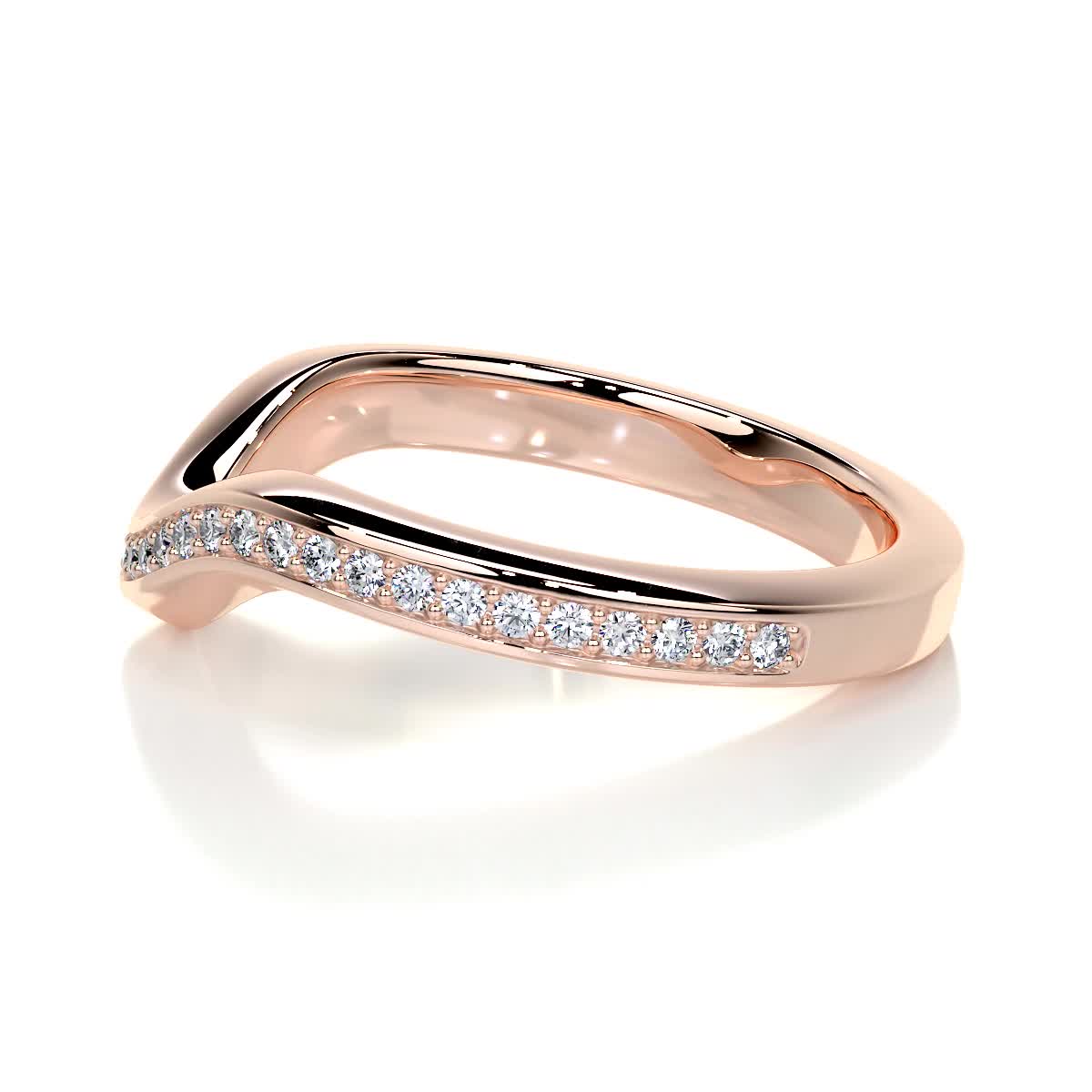 Lucy Diamond Wedding Ring   (0.30 Carat) -14K Rose Gold (RTS)