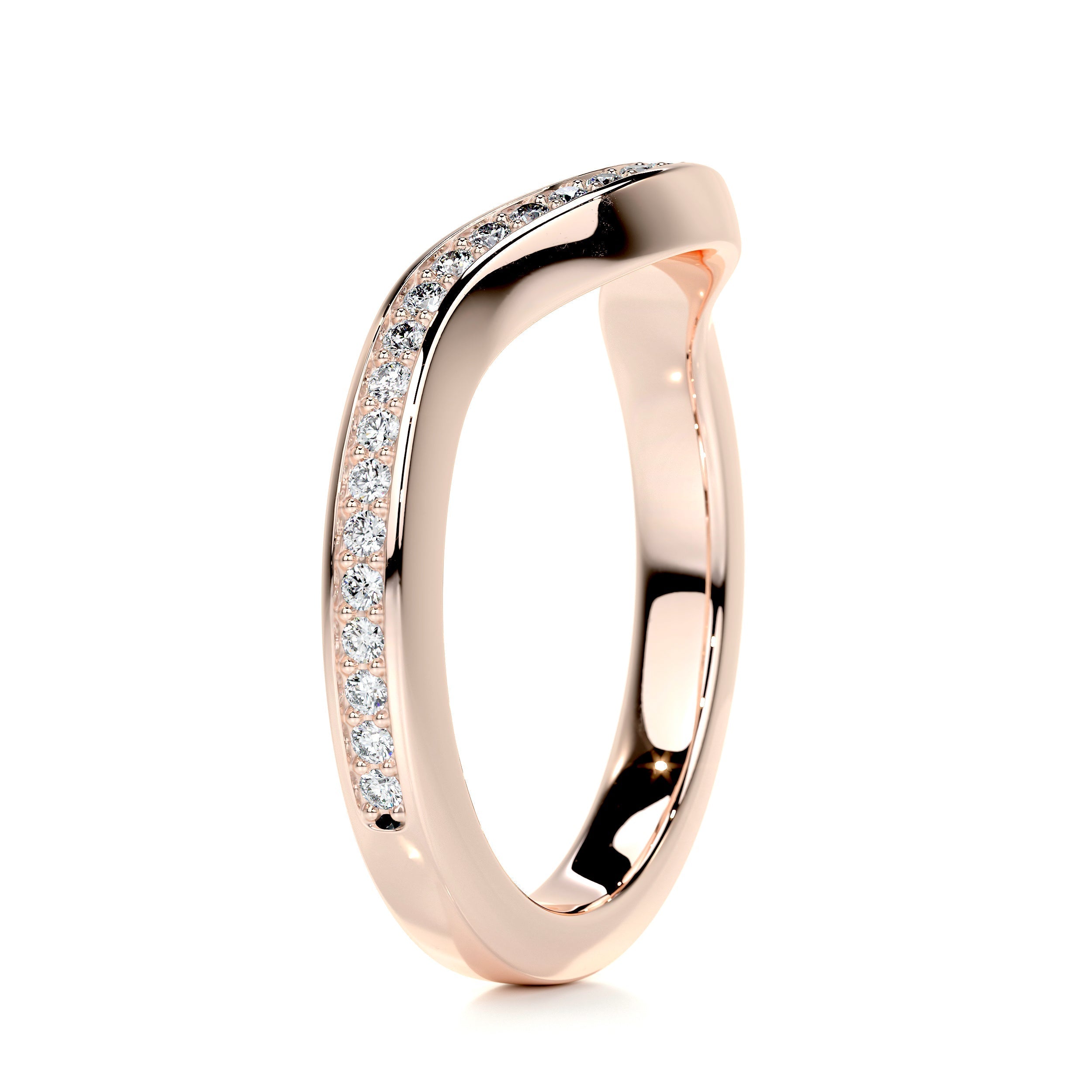 Lucy Diamond Wedding Ring   (0.30 Carat) -14K Rose Gold (RTS)