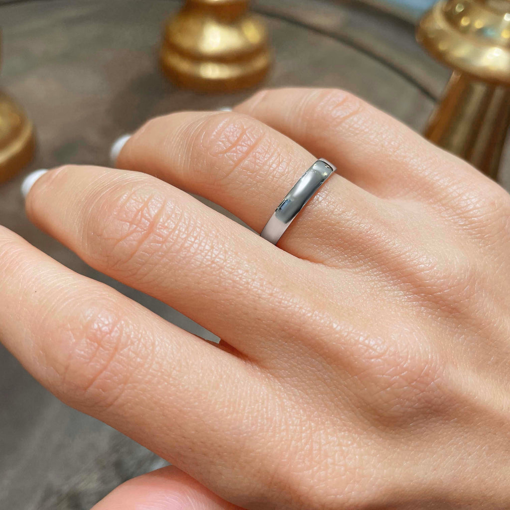 Tatiana Wedding Band -14K White Gold (RTS)