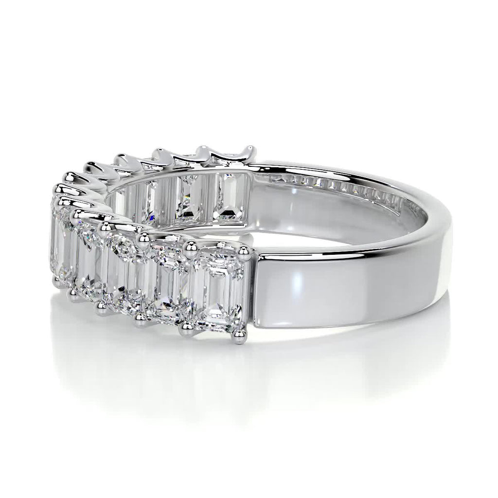 Gina Half Eternity Wedding Ring -14K White Gold (RTS)