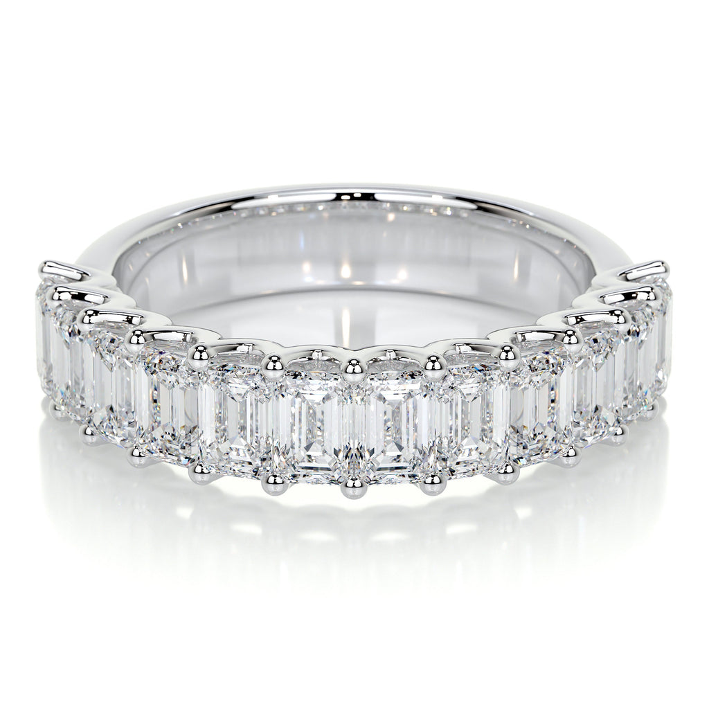 Gina Half Lab Grown Eternity Wedding Ring -14K White Gold (RTS)
