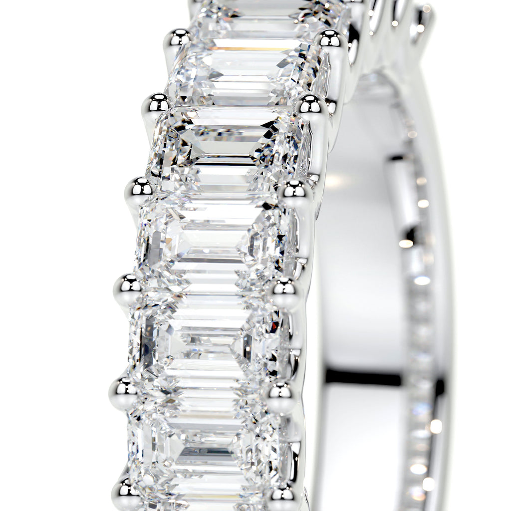 Gina Half Lab Grown Eternity Wedding Ring -14K White Gold (RTS)