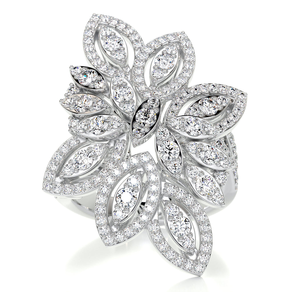 Ivory Fashion Diamond Ring   (1.5 Carat) -18K White Gold (RTS)
