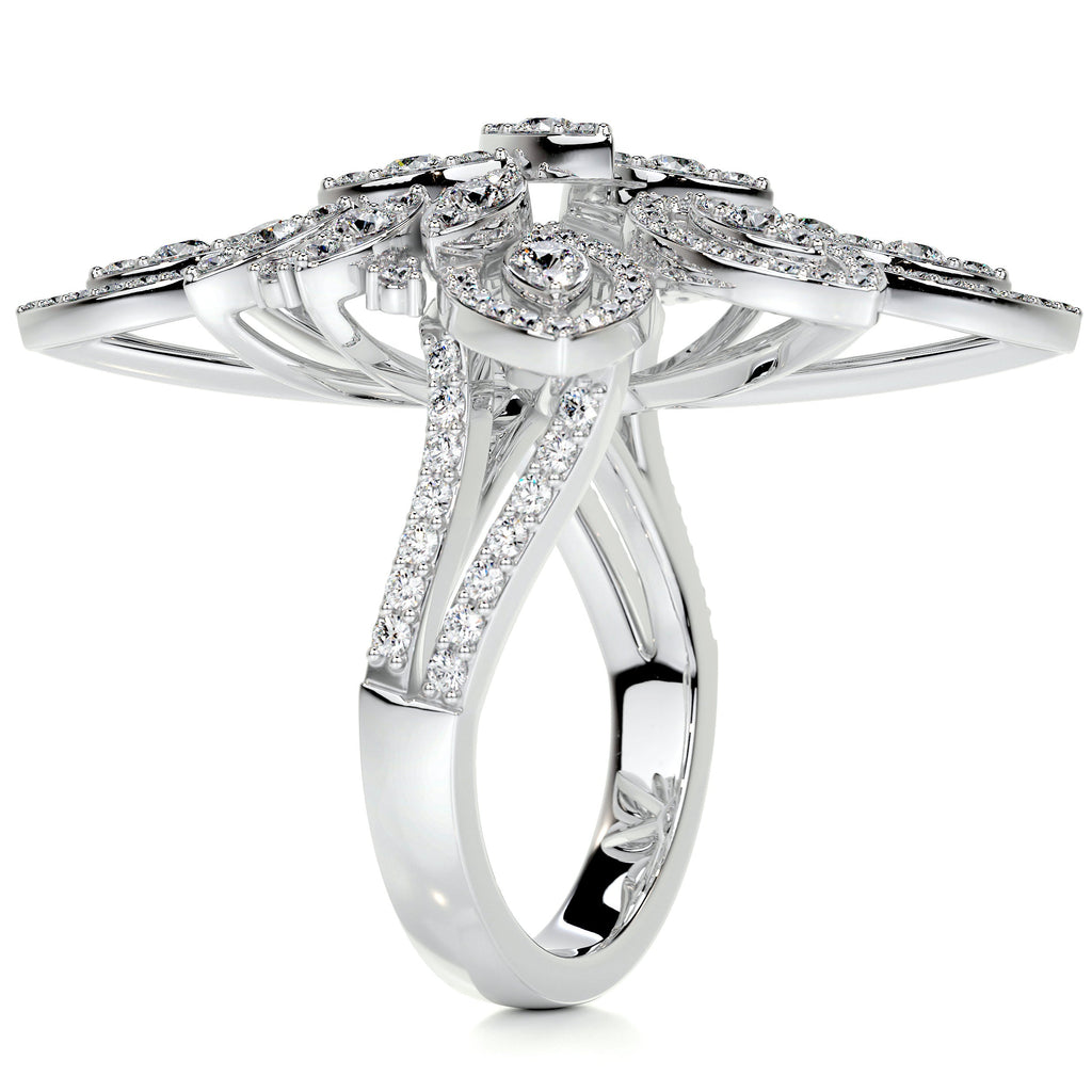 Ivory Fashion Diamond Ring   (1.5 Carat) -18K White Gold (RTS)