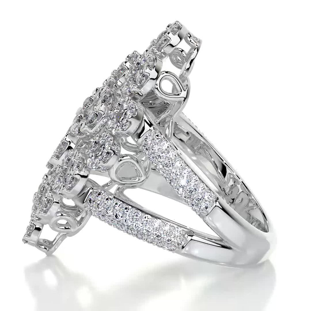 Noah Fashion Diamond Ring   (2.36 Carat) -18K White Gold (RTS)