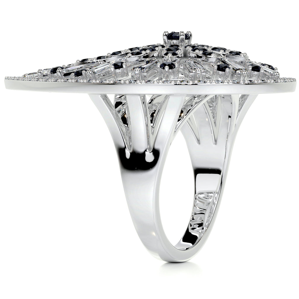 Emmaline Fashion Gemstones & Diamonds Ring   (1.81 Carat) -18K White Gold (RTS)