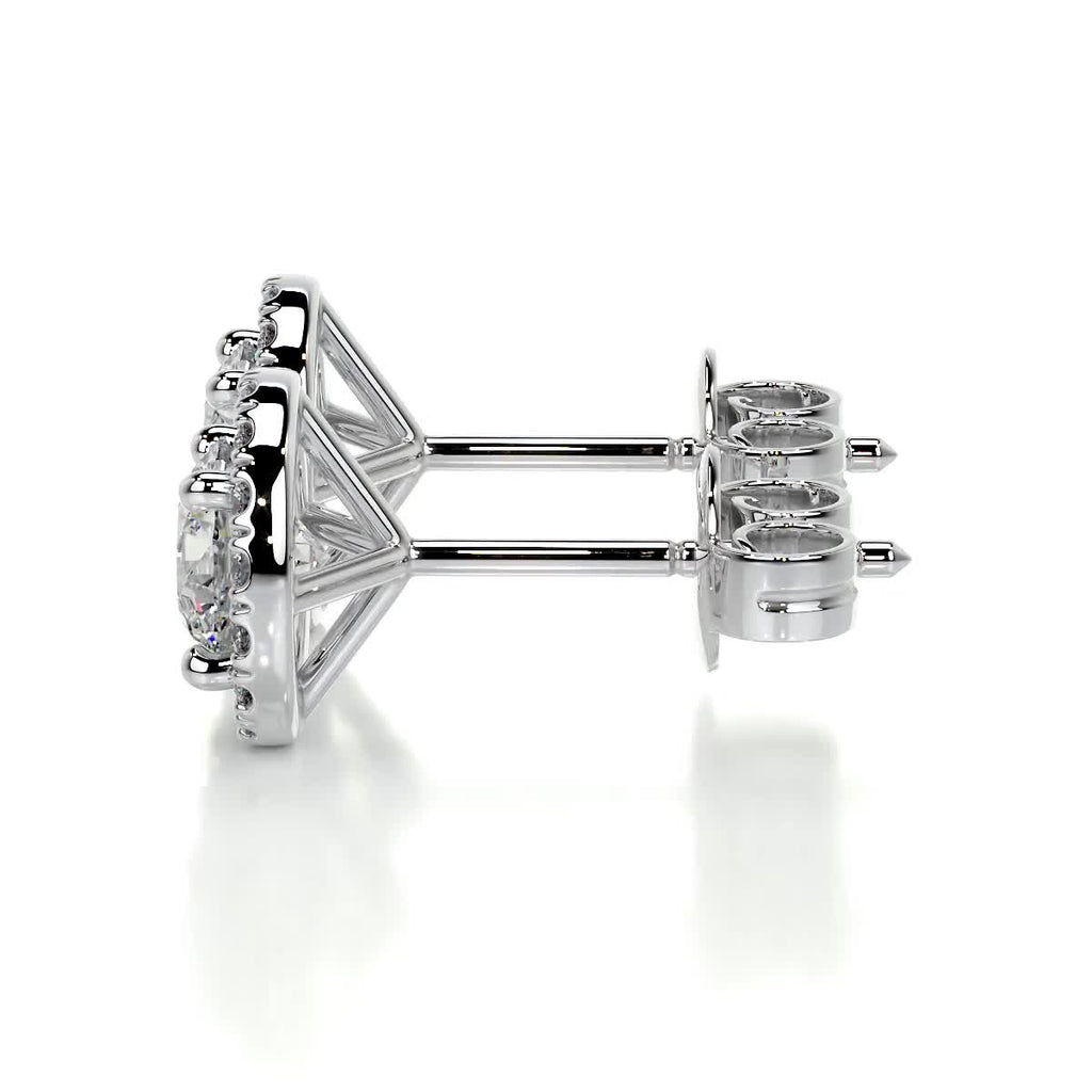 Erica Diamond Earrings -14K White Gold (RTS)