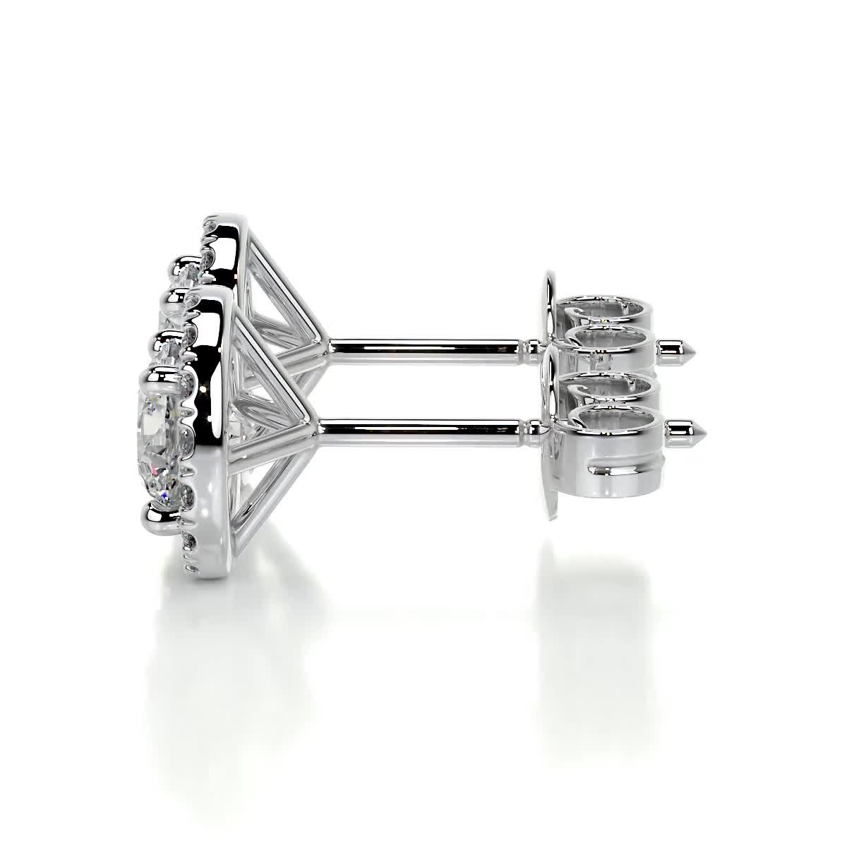 Erica Diamond Earrings -14K White Gold (RTS)