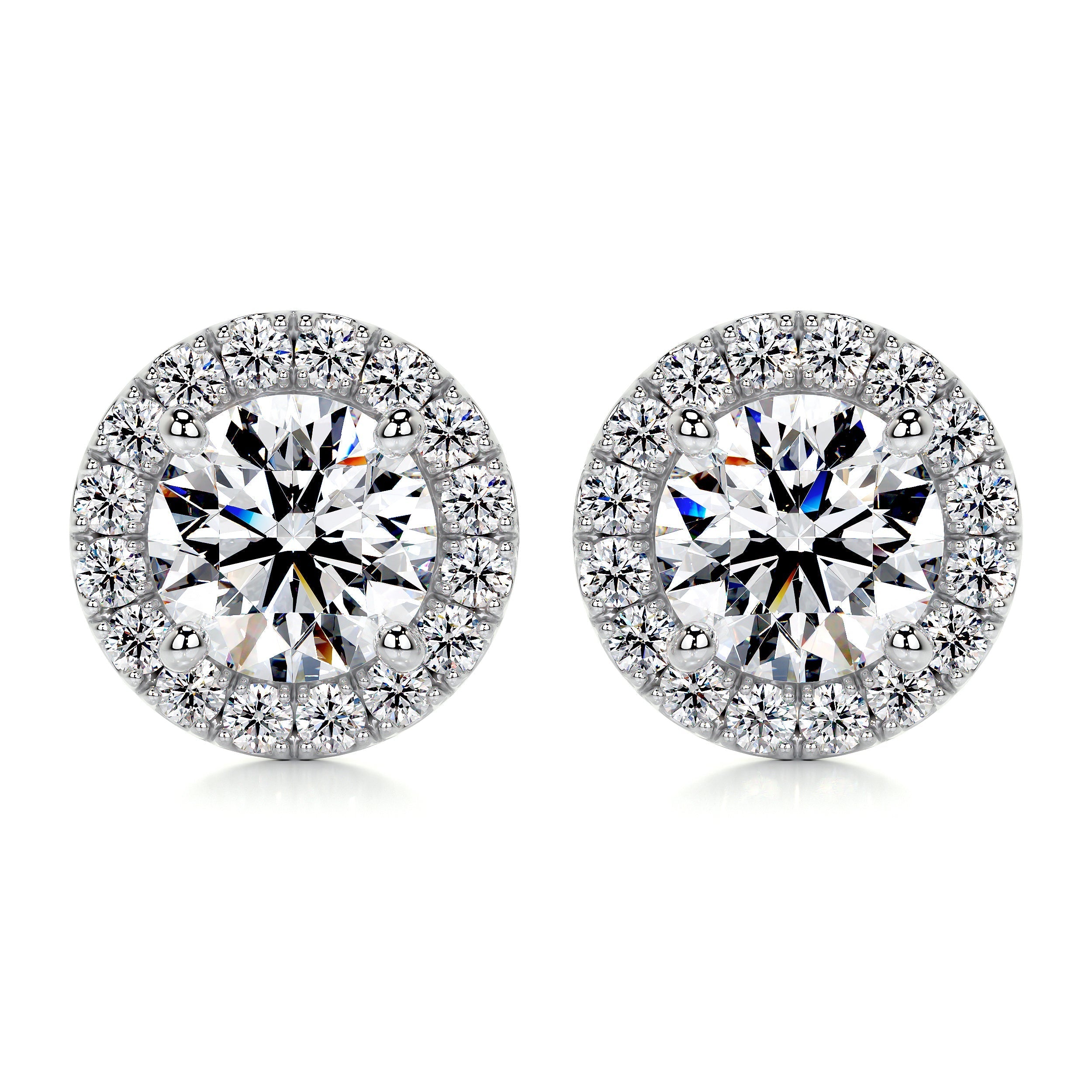 Erica Diamond Earrings -14K White Gold (RTS)
