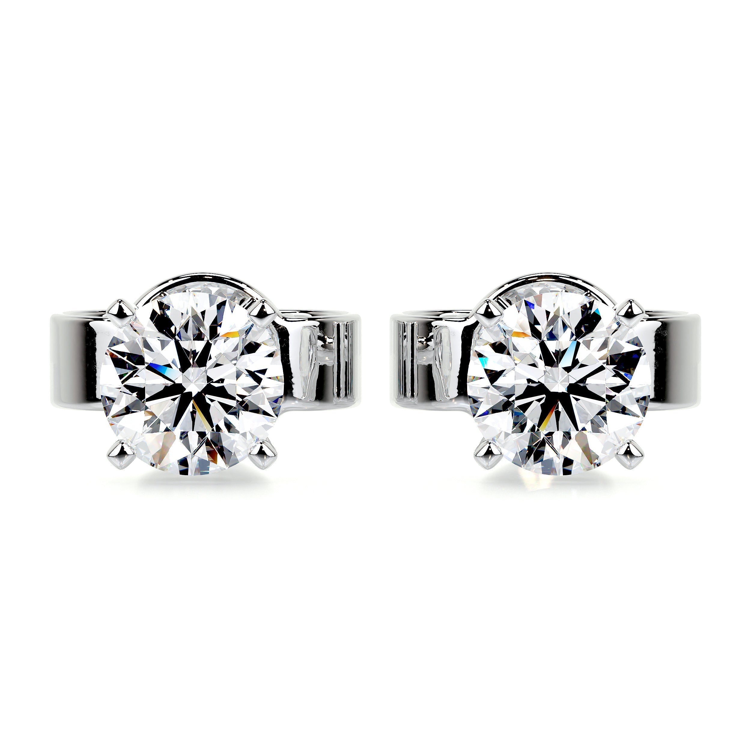 Allen Lab Grown Diamond Earrings -18K White Gold (RTS)