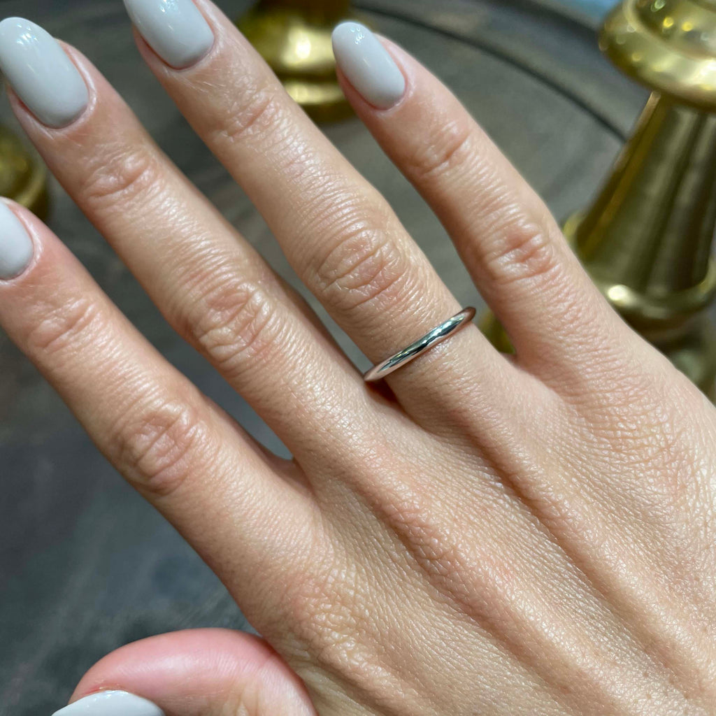 Alexis Wedding Ring -14K White Gold (RTS)