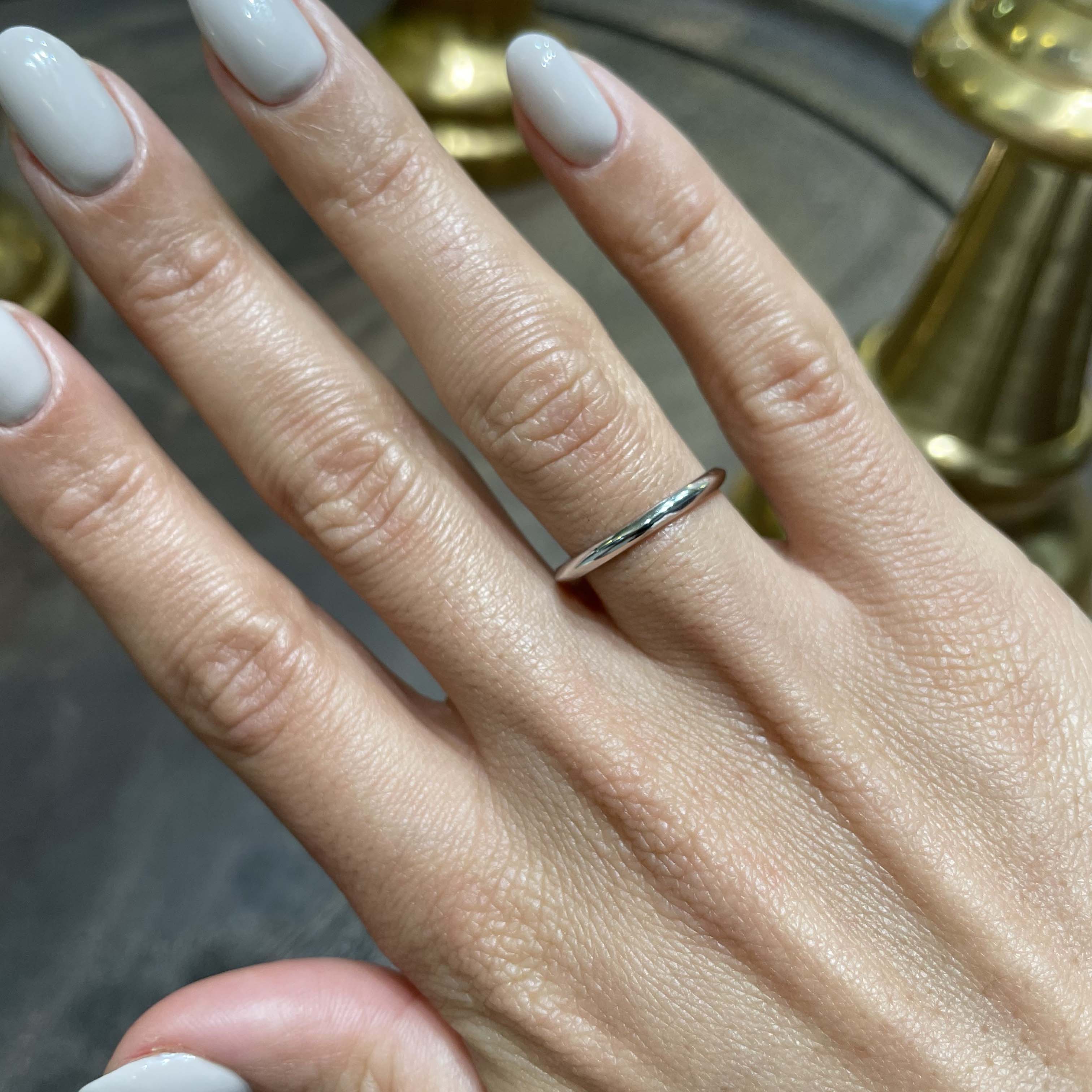 Alexis Wedding Ring -14K White Gold (RTS)
