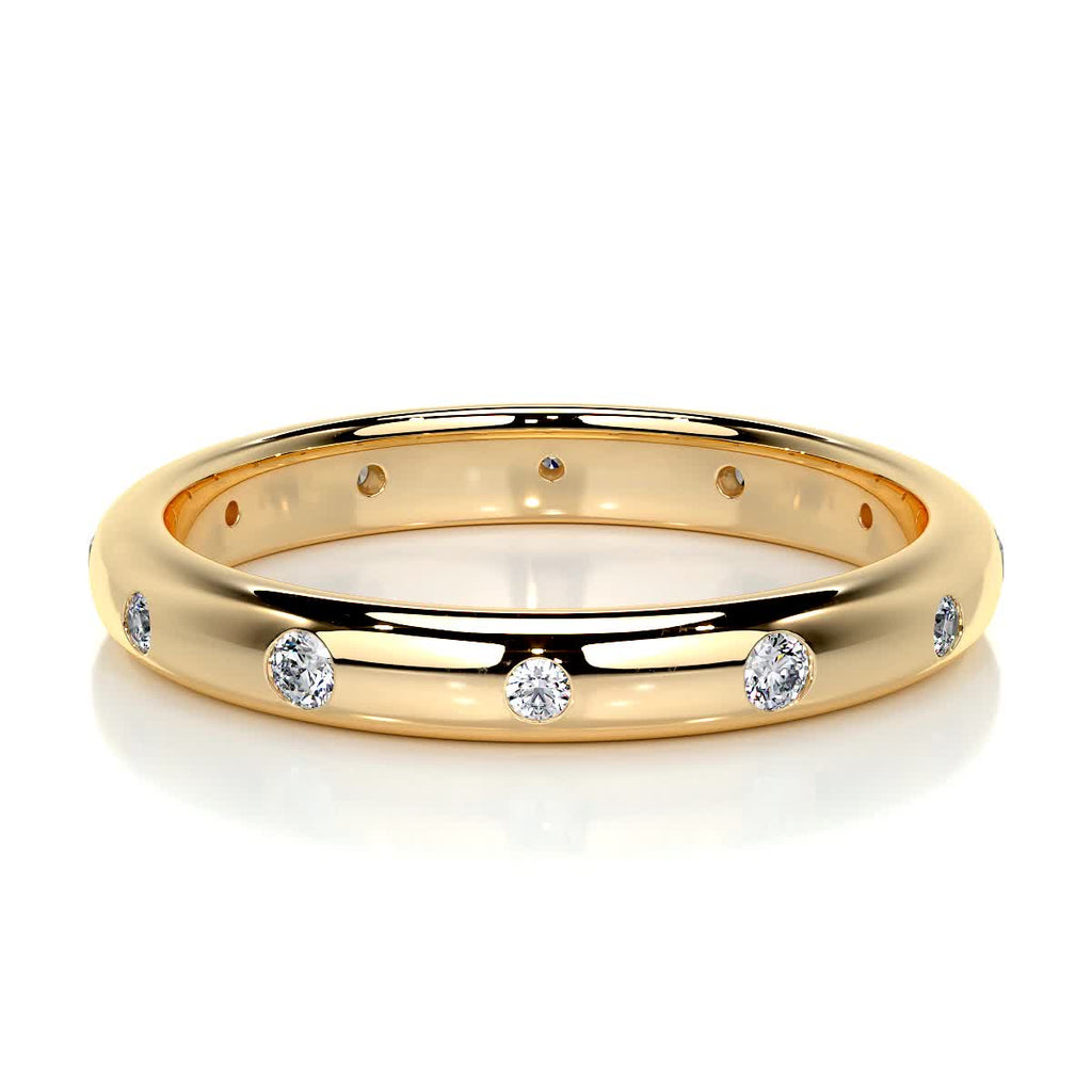 Zara Diamond Wedding Ring   (0.18 Carat) -18K Yellow Gold (RTS)