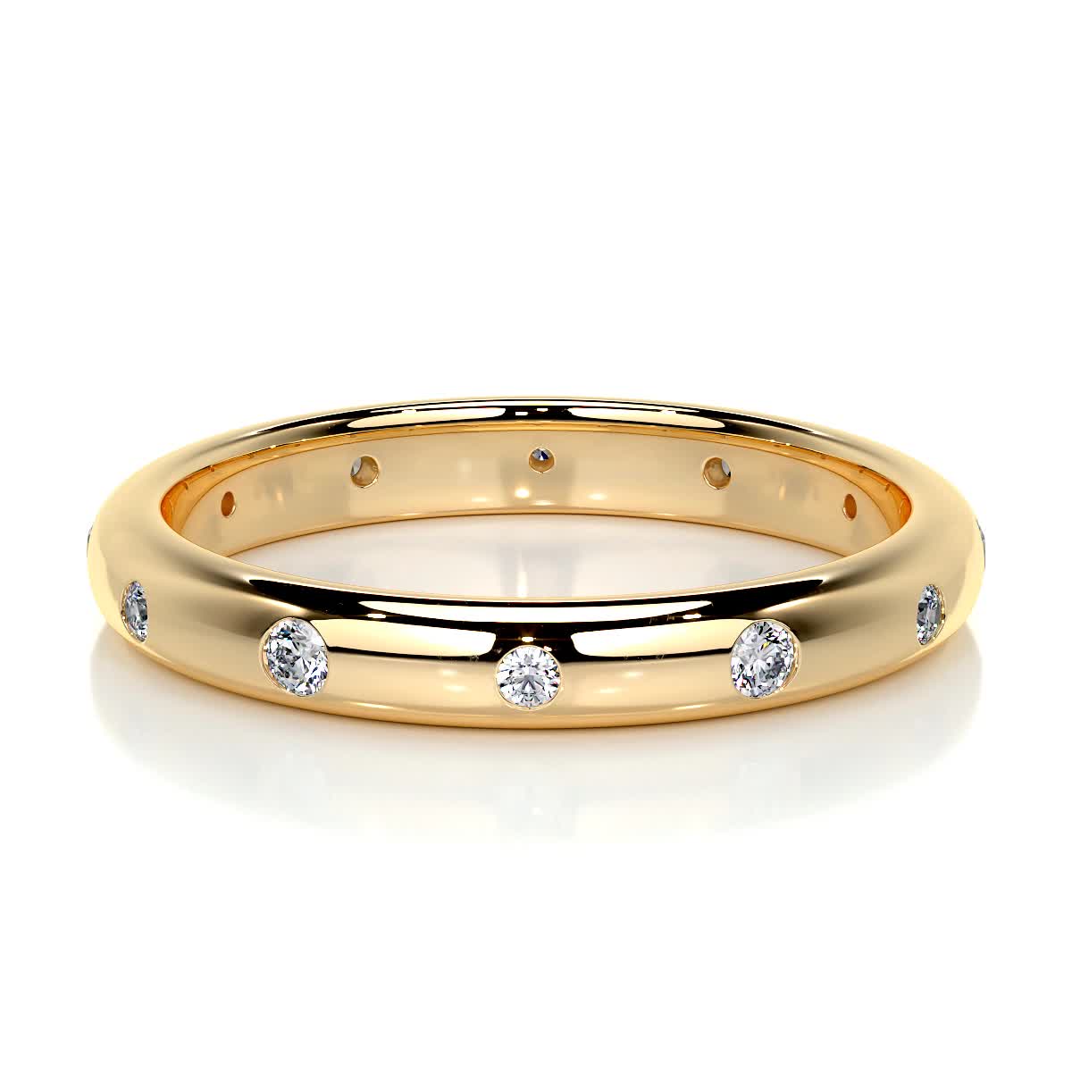 Zara Diamond Wedding Ring   (0.18 Carat) -18K Yellow Gold (RTS)