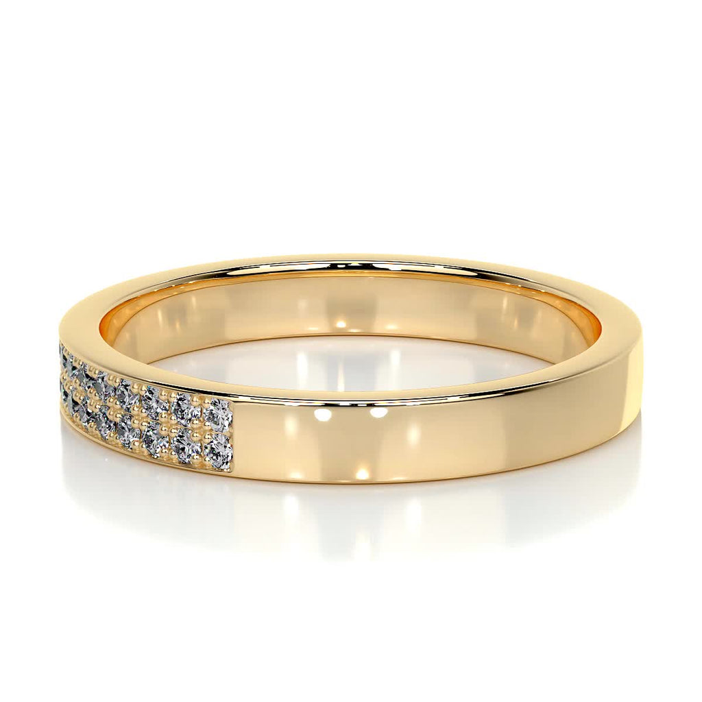 June Diamond Wedding Ring   (0.2 Carat) - 18K Yellow Gold (RTS)