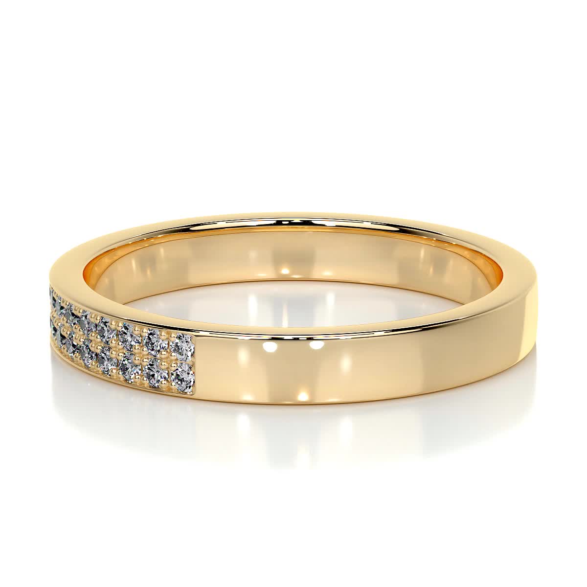 June Diamond Wedding Ring   (0.2 Carat) - 18K Yellow Gold (RTS)