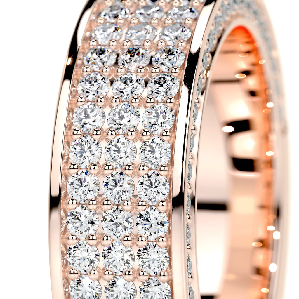 Vera Lab Grown Diamond Wedding Ring   (1.5 Carat) -14K Rose Gold (RTS)