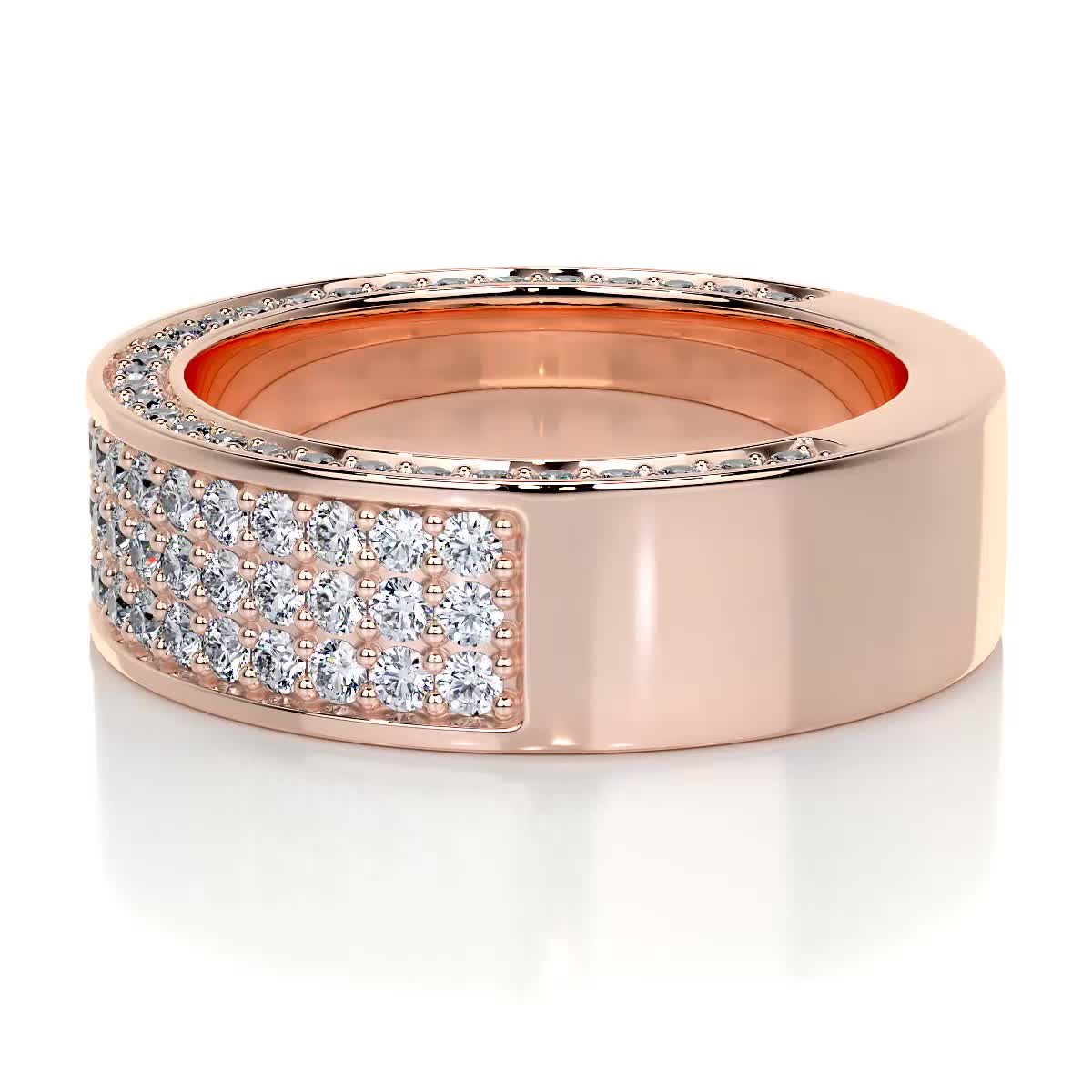 Vera Lab Grown Diamond Wedding Ring   (1.5 Carat) -14K Rose Gold (RTS)