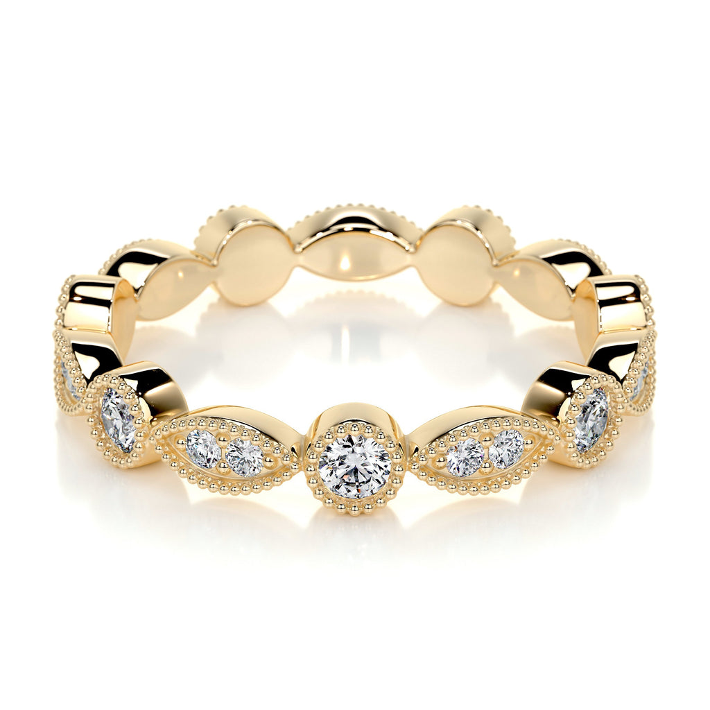 Amelia Lab Grown Eternity Wedding Ring   (0.5 Carat) -18K Yellow Gold (RTS)